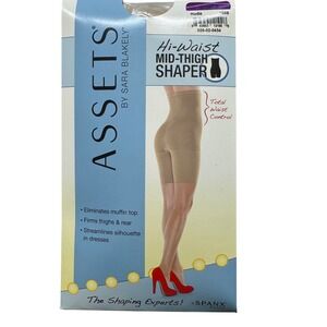 Assets by Sara Blakely Spanx Hi-Waist Mid Thigh Shaper‎ Nude Size 5